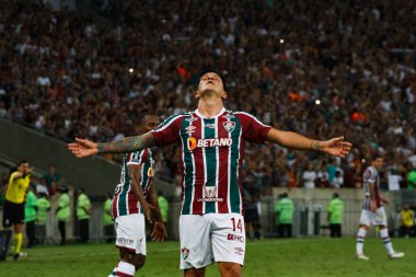 (Libertadores Kupası: Fluminense, River Plate 'e karşı. 02 Mayıs 2023, Rio de Janeiro, Brezilya: Mario Filho Stadyumu 'nda (Maracana) düzenlenen 2023 Libertadores of America' nın D grubu için Fluminense ve River Plate arasındaki futbol maçı geçerli.