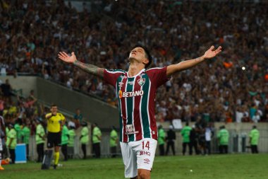 (Libertadores Kupası: Fluminense, River Plate 'e karşı. 02 Mayıs 2023, Rio de Janeiro, Brezilya: Mario Filho Stadyumu 'nda (Maracana) düzenlenen 2023 Libertadores of America' nın D grubu için Fluminense ve River Plate arasındaki futbol maçı geçerli.