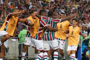 (Libertadores Kupası: Fluminense, River Plate 'e karşı. 02 Mayıs 2023, Rio de Janeiro, Brezilya: Mario Filho Stadyumu 'nda (Maracana) düzenlenen 2023 Libertadores of America' nın D grubu için Fluminense ve River Plate arasındaki futbol maçı geçerli.