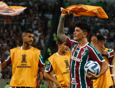 (Libertadores Kupası: Fluminense, River Plate 'e karşı. 02 Mayıs 2023, Rio de Janeiro, Brezilya: Mario Filho Stadyumu 'nda (Maracana) düzenlenen 2023 Libertadores of America' nın D grubu için Fluminense ve River Plate arasındaki futbol maçı geçerli.