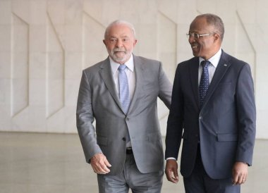 Brezilya Cumhurbaşkanı, Brezilya 'daki Itamaraty' de bir toplantı düzenledi. Mayıs 02, 2023. Brasilia, Federal Bölge, Brezilya: Brezilya Federatif Cumhuriyeti Başkanı Luiz Inacio Lula da Silva Cape Verde Cumhuriyeti Başbakanı oldu