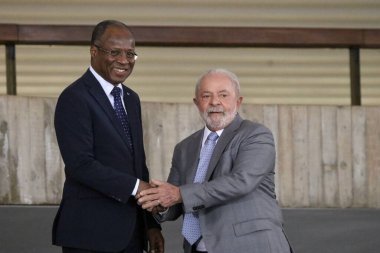 Brezilya Cumhurbaşkanı, Brezilya 'daki Itamaraty' de bir toplantı düzenledi. Mayıs 02, 2023. Brasilia, Federal Bölge, Brezilya: Brezilya Federatif Cumhuriyeti Başkanı Luiz Inacio Lula da Silva Cape Verde Cumhuriyeti Başbakanı oldu