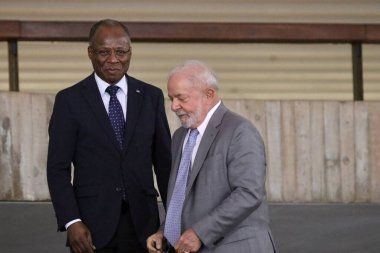 Brezilya Cumhurbaşkanı, Brezilya 'daki Itamaraty' de bir toplantı düzenledi. Mayıs 02, 2023. Brasilia, Federal Bölge, Brezilya: Brezilya Federatif Cumhuriyeti Başkanı Luiz Inacio Lula da Silva Cape Verde Cumhuriyeti Başbakanı oldu