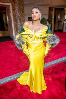 The Pierre Hotel: 2023 Met Gala Departures. May 01, 2023, New York, New York, USA: Ariana DeBose wearing Altuzarra departs The Pierre Hotel for 2023 Met Gala on May 01, 2023 in New York City.  clipart