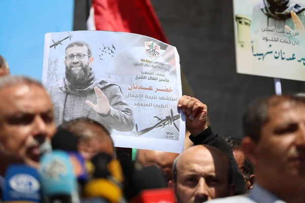 Национальные Исламские Силы Организуют Акцию Протеста Центре Сектора Газа Мая — стоковое фото