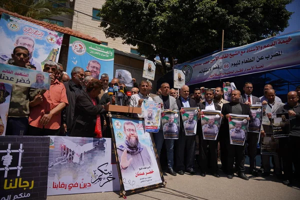 Национальные Исламские Силы Организуют Акцию Протеста Центре Сектора Газа Мая — стоковое фото