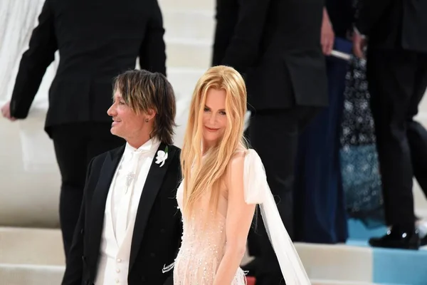 Nicole Kidman Manžel Keith Urban Účastnící Met Gala Května2023 Manhattan — Stock fotografie