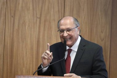 (Amazon Biyoticaret Merkezi 'ni (CBA) yönetecek kararnameyi imzalama töreni. 3 Mayıs 2023. Brasilia, Federal Bölge, Brezilya: Cumhuriyet Başkanı Luiz Inacio Lula da Silva, Başkan Yardımcısı Geraldo Alckmin 