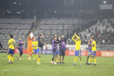 Amerika 'nın Libertadores' i Colo-Colo, Boca Juniors 'a karşı. 3 Mayıs 2023, Santiago, Şili: Colo-Colo ve Boca Juniors arasındaki futbol maçı Santiago-Şili 'deki Monumental Stadyumu' nda Amerika 'nın Libertadores takımı için geçerlidir.. 