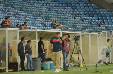 Amerika-RN x Ypiranga arasındaki futbol maçı. Mayıs 03, 2023. Natal, Rio Grande do Norte, Brezilya: Brezilya Arena das Dunas Stadyumu 'nda oynanan Brezilya Şampiyonası C serisi için Amerika-RN maçı.