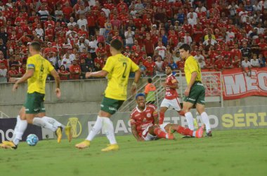 Amerika-RN x Ypiranga arasındaki futbol maçı. Mayıs 03, 2023. Natal, Rio Grande do Norte, Brezilya: Brezilya Arena das Dunas Stadyumu 'nda oynanan Brezilya Şampiyonası C serisi için Amerika-RN maçı.