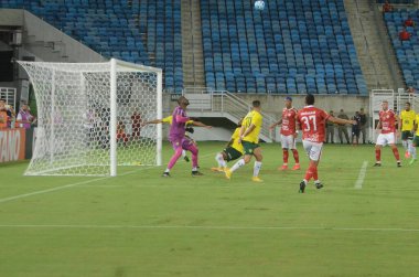 Amerika-RN x Ypiranga arasındaki futbol maçı. Mayıs 03, 2023. Natal, Rio Grande do Norte, Brezilya: Brezilya Arena das Dunas Stadyumu 'nda oynanan Brezilya Şampiyonası C serisi için Amerika-RN maçı.