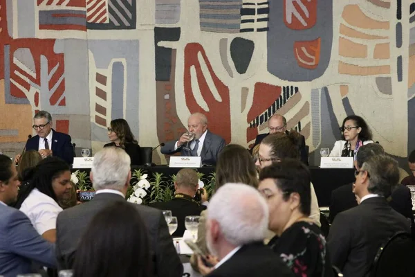 可持续经济和社会发展理事会开幕会议 2023年5月4日巴西利亚联邦区 巴西共和国总统路易斯 伊纳西奥 达席尔瓦 — 图库照片
