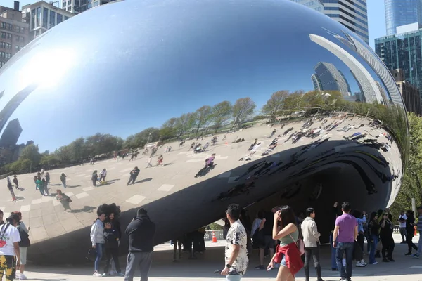 Chicago Välkomnar Turister Med Sina Utsträckta Armar Maj 2023 Chicago — Stockfoto