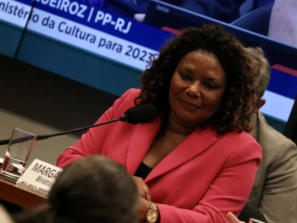 Statsministerns Närvaromöte Maj 2023 Brasilia Förbundsdistriktet Brasilien Kulturminister Margareth Menezes — Stockfoto