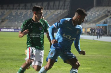 Copa Sudamericana 2023: Audax Italiano Blooming 'e karşı. 4 Mayıs 2023, Rancagua, Şili: Audax Italiano ile Blooming arasındaki futbol maçı Santiago 'daki El Teniente Stadyumu' nda Copa Sudamericana 2023 için geçerlidir. Audax G 'nin golleriyle 2-0 kazandı.. 