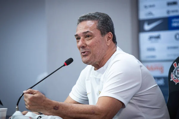 Press Conference New Coach Vanderlei Luxemburgo May 2023 Sao Paulo — Stock Photo, Image