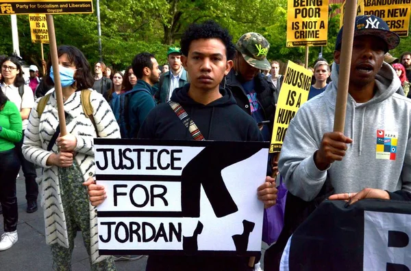 抗议为Jordan Neely伸张正义2023年5月5日 美国纽约 — 图库照片