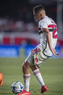 Brezilya Futbol Şampiyonası Sao Paulo 'ya karşı Internacional. 7 Mayıs 2023, Sao Paulo, Brezilya: Sao Paulo ve Internacional arasındaki futbol maçı, 2023 Brezilya Futbol Şampiyonası 'nın dördüncü turu için geçerlidir.