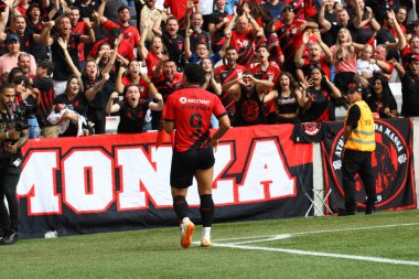 (Brezilya Futbol Şampiyonası: Athletico PR Flamengo 'ya karşı. 7 Mayıs 2023, Curitiba, Parana, Brezilya: Athletico PR ve Flamengo arasındaki futbol maçı 2023 Brezilya Futbol Şampiyonası 'nın dördüncü turu için geçerli, Pazar günü Arena da Baixada' da