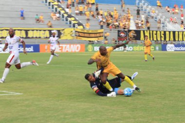 Brezilya Futbol Şampiyonası Serisi C: Amazonlar Amerika-RN 'e karşı. 06 Mayıs 2023, Manaus, Amazonas, Brezilya: Brezilya Futbol Şampiyonası C serisinin ikinci turu için Amazonlar ve Amerika-RN arasındaki futbol maçı
