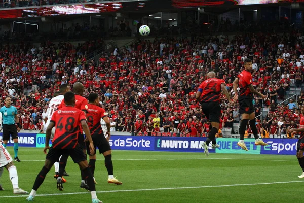 브라질 선수권 스페인어 Athletico Flamengo 2017 Curitiba Parana Brazil Soccer — 스톡 사진