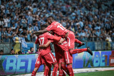Brezilya Futbol Şampiyonası: Gremio, Red Bull Bragantino 'ya karşı. 7 Mayıs 2023, Porto Alegre, Brezilya: Gremio ve Bragantino arasındaki futbol maçı, Brezilya Futbol Şampiyonası 'nın dördüncü turu için geçerli.