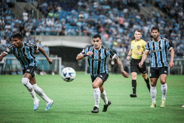 Brezilya Futbol Şampiyonası: Gremio, Red Bull Bragantino 'ya karşı. 7 Mayıs 2023, Porto Alegre, Brezilya: Gremio ve Bragantino arasındaki futbol maçı, Brezilya Futbol Şampiyonası 'nın dördüncü turu için geçerli.