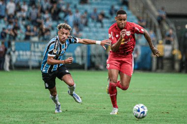 Brezilya Futbol Şampiyonası: Gremio, Red Bull Bragantino 'ya karşı. 7 Mayıs 2023, Porto Alegre, Brezilya: Gremio ve Bragantino arasındaki futbol maçı, Brezilya Futbol Şampiyonası 'nın dördüncü turu için geçerli.