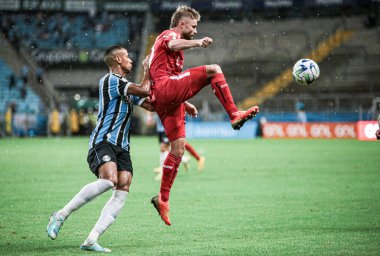 Brezilya Futbol Şampiyonası: Gremio, Red Bull Bragantino 'ya karşı. 7 Mayıs 2023, Porto Alegre, Brezilya: Gremio ve Bragantino arasındaki futbol maçı, Brezilya Futbol Şampiyonası 'nın dördüncü turu için geçerli.