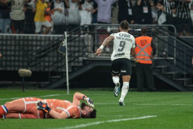 Brezilya Futbol Şampiyonası: Korintliler Fortaleza 'ya karşı. 08 Mayıs 2023, Sao Paulo, Brezilya: Corinthians ve Fortaleza arasındaki futbol maçı, 2023 Brezilya Futbol Şampiyonası 'nın dördüncü turu için geçerli.