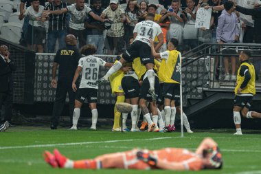 Brezilya Futbol Şampiyonası: Korintliler Fortaleza 'ya karşı. 08 Mayıs 2023, Sao Paulo, Brezilya: Corinthians ve Fortaleza arasındaki futbol maçı, 2023 Brezilya Futbol Şampiyonası 'nın dördüncü turu için geçerli.