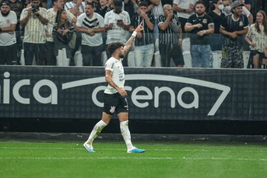 Brezilya Futbol Şampiyonası: Korintliler Fortaleza 'ya karşı. 08 Mayıs 2023, Sao Paulo, Brezilya: Corinthians ve Fortaleza arasındaki futbol maçı, 2023 Brezilya Futbol Şampiyonası 'nın dördüncü turu için geçerli.