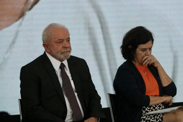 Lula National Oral Health Policy Sanctioning Ceremony Brasilia May 2023 — Stock Photo, Image