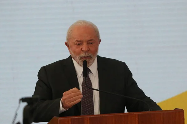 Int Lula National Oral Health Policy Sanctioning Ceremony Brasilia 2018 — 스톡 사진