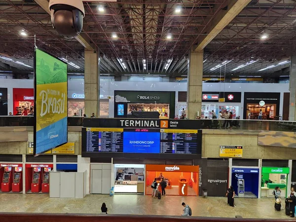 Der Internationale Flughafen Guarulhos Mai 2023 Sao Paulo Brasilien Personenverkehr — Stockfoto