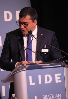 LIDE BRAZİL BÜYÜK BÖLGESİ. 09 Mayıs 2023, Brezilya: Brezilya Milletvekilleri Meclisi Başkanı Arthur Lira, senatörler, valiler ve federal milletvekillerinden oluşan bir heyetle Brezilya için fırsatları tartışıyor.