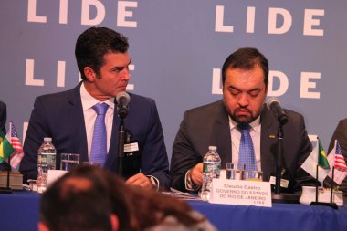 LIDE BRAZİL BÜYÜK BÖLGESİ. 09 Mayıs 2023, Brezilya: Brezilya Milletvekilleri Meclisi Başkanı Arthur Lira, senatörler, valiler ve federal milletvekillerinden oluşan bir heyetle Brezilya için fırsatları tartışıyor.