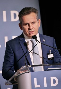 (YENİ) LIDE BRAZİL YARDIM New York 'ta. 09 Mayıs 2023, New York, Brezilya: Brezilya Milletvekilleri Meclisi Başkanı Arthur Lira, senatörler, valiler, federal vekiller ve 2 kişiden oluşan bir heyetle Brezilya için fırsatları tartışıyor.