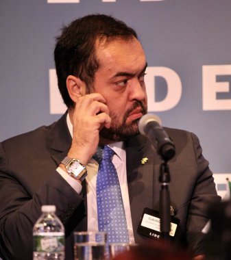 LIDE BRAZİL BÜYÜK BÖLGESİ. 09 Mayıs 2023, Brezilya: Brezilya Milletvekilleri Meclisi Başkanı Arthur Lira, senatörler, valiler ve federal milletvekillerinden oluşan bir heyetle Brezilya için fırsatları tartışıyor.