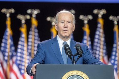 Başkan Biden Borç Tavanı 'na tazminat gönderiyor. 10 Mayıs 2023, Valhalla, New York, ABD: ABD Başkanı Joe Biden, 10 Mayıs 2023 tarihinde Valhalla, New York, ABD 'de SUNY Westchester Community College' da düzenlenen bir etkinlikte borç sınırı hakkında konuştu.. 