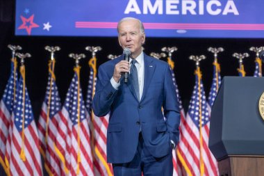 Başkan Biden Borç Tavanı 'na tazminat gönderiyor. 10 Mayıs 2023, Valhalla, New York, ABD: ABD Başkanı Joe Biden, 10 Mayıs 2023 tarihinde Valhalla, New York, ABD 'de SUNY Westchester Community College' da düzenlenen bir etkinlikte borç sınırı hakkında konuştu.. 