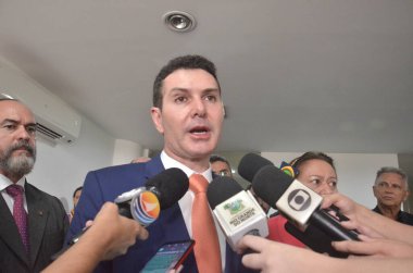 Brezilya Şehir Bakanı 'nın Natal şehrini ziyareti. 11 Mayıs 2023. Natal, Rio Grande do Norte, Brezilya: Brezilya Şehirler Bakanı Jader Barbalho Filho (MDB), bu öğleden sonra Rio Grande do Norte Valisi ile bir araya geldi.