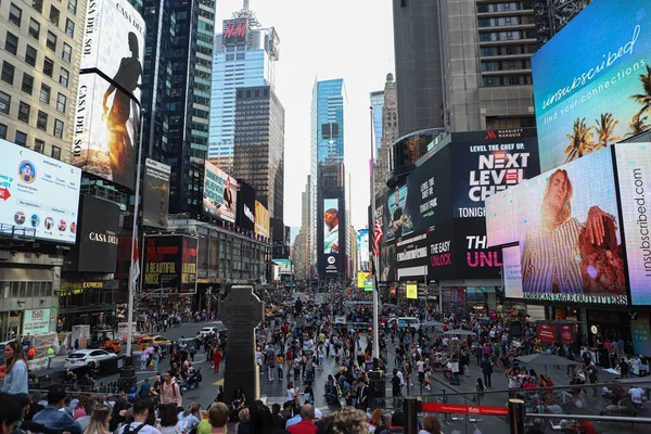 Intenzivní Pohyb Konci Odpoledne Time Square Května2023 New York Usa — Stock fotografie