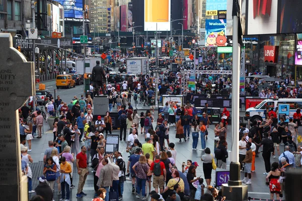 Intense Beweging Aan Het Eind Van Middag Time Square Mei — Stockfoto