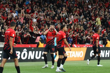 Brezilya Şampiyonası maçı Athletico PR x Coritiba arasında. 14 Mayıs 2023. Curitiba, Parana, Brezilya: 2023 Brezilya Şampiyonası 'nın 6. turunda Arena da Baixada' da Athletico PR ile Coritiba arasındaki maç geçerli