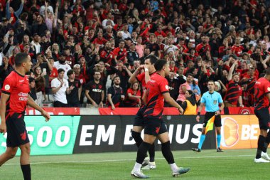 Brezilya Şampiyonası maçı Athletico PR x Coritiba arasında. 14 Mayıs 2023. Curitiba, Parana, Brezilya: 2023 Brezilya Şampiyonası 'nın 6. turunda Arena da Baixada' da Athletico PR ile Coritiba arasındaki maç geçerli