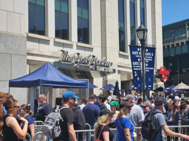 Tüberküloz MLB beyzbolu için New York Yankees 'e karşı. 14 Mayıs 2023, New York, ABD: New York 'taki Yankee Stadyumu' nda oynanan Major League Baseball 'da (MLB) TB Rays ve NY Yankees arasındaki maç için taraftarlar harekete geçti..