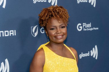 4. Yıllık GLAAD Medya Ödülleri. 13 Mayıs 2023, New York, New York, ABD: Karine Jean-Pierre, New York 'ta 13 Mayıs 2023 tarihinde New York Hilton Midtown' da düzenlenen 2023 GLAAD Medya Ödüllerine katılmıştır..