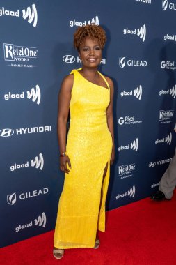 4. Yıllık GLAAD Medya Ödülleri. 13 Mayıs 2023, New York, New York, ABD: Karine Jean-Pierre, New York 'ta 13 Mayıs 2023 tarihinde New York Hilton Midtown' da düzenlenen 2023 GLAAD Medya Ödüllerine katılmıştır..